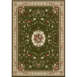 Covor Model Lotos 1525-310, Marime 80 x 200 cm, Verde, Inaltime Fir 8 mm, Antialergic, Polipropilena, Living, Dormitor, Sufragerie, Birou