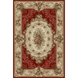 Covor Model Lotos 1529-210, Marime 250 x 350 cm, Grena, Rosu, Inaltime Fir 8 mm, Antialergic, Polipropilena, Living, Dormitor, Sufragerie, Birou