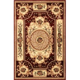 Covor Model Lotos 531-220, Marime 100 x 200 cm, Grena, Rosu, Inaltime Fir 8 mm, Antialergic, Polipropilena, Living, Dormitor, Sufragerie, Birou