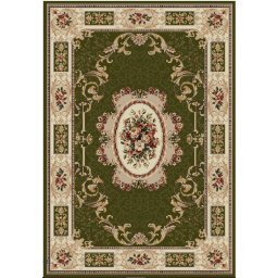 Covor Model Lotos 542-330, Verde, Crem, Inaltime Fir 8 mm, Marime 150 x 230 cm, Antialergic, Polipropilena, Living, Dormitor, Sufragerie, Birou