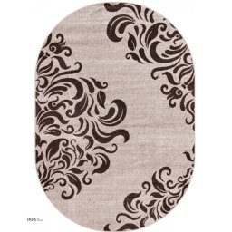Covor Oval Model Mira 24031-243, Marime 120 x 170 cm, Maro, Inaltime Fir 6 mm, Antialergic, Polipropilena, Living, Dormitor, Sufragerie, Birou