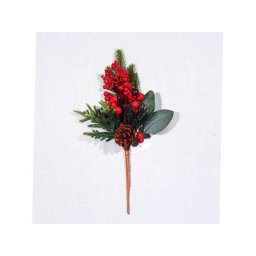 Crenguta brad artificial+con+bobite rosi pentru aranjamente florale