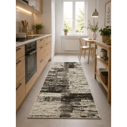 Covor Bucatarie Tip Iuta, Natura 19198-08, Marime 170 x 240 cm, Gri, Antialergic, Polipropilena, Living, Sufragerie,Terasa, Birou