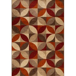 Covor Model Orlando 629, Marime 240 x 340 cm, Maro, Portocaliu, Inaltime Fir 10 mm, Antialergic, Polipropilena, Living, Dormitor, Sufragerie, Birou
