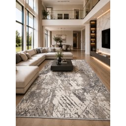 Covor Anny 33022-191, Marime 95 x 200 cm, Bej, Crem, Inaltime Fir 7 mm, Antialergic, Polipropilena, Living, Dormitor, Sufragerie, Birou