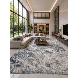 Covor Cappuccino 16100-613, Marime 100 x 200 cm, Gri, Inaltime Fir 6 mm, Antialergic, Polipropilena, Living, Dormitor, Sufragerie, Birou