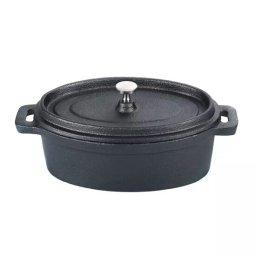 Oala de fonta cu capac, 0.45 L, Perfect Home