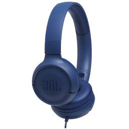 Casti audio On-ear JBL Tune 500, Pure Bass Sound, Hands-free Call, Albastru
