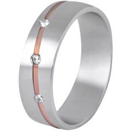 Beneto Exclusive Inel bicolor pentru femei din oțel SPD07 55 mm