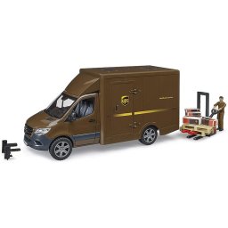 bruder MB Sprinter UPS with driver and accessories, model vehicle (brown)