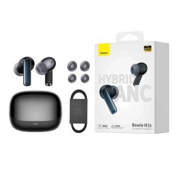 Bowie M2s, Bluetooth 5.3, 400 mAh, Cablu USB-C inclus, Negru