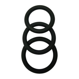 SuperLove Cock Ring Set Black 3 Pack