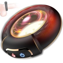 SuperLove Heating & Vibrating Strong Cock Ring Black