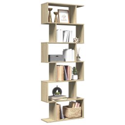 Biblioteca/separator 6 niveluri stejar sonoma 70x24x193 cm lemn GartenMobel Dekor