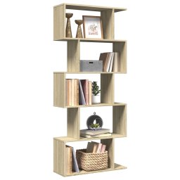 Biblioteca/separator 5 niveluri stejar sonoma 70x24x161 cm lemn GartenMobel Dekor