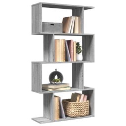 Biblioteca/separator 4 niveluri sonoma gri 70x24x129cm lemn GartenMobel Dekor