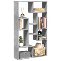 Biblioteca, gri beton, 72x20x120 cm, lemn prelucrat GartenMobel Dekor