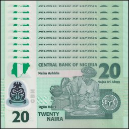 Nigeria 2024 - 20 naira, necirculata - polimer (10 bucati)