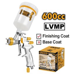 Pistol de Vopsit cu aer LVMP Vas Plastic Sus, Ingco ASG1065