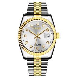 Ceas Barbatesc, Fashion, Quartz, argintiu/ auriu, Q9626-V2