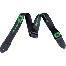 Charvel Logo Straps Black with Green Logo