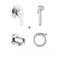 Set dus igiena intima Grohe Trigger Spray, cu baterie incastrata si furtun, crom - 129188