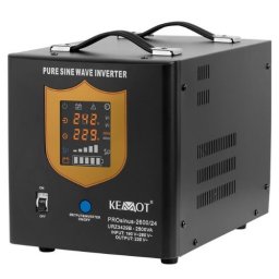 UPS cu undă sinusoidală pură 1800W/2600VA, 24V DC, 2x Schuko, Kemot URZ3429B