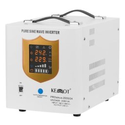 UPS cu undă sinusoidală pură 2000VA/1400W 24V, 2x Schuko, Kemot URZ3428