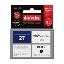 Activejet AH-27R ink for HP printer; HP 27 C8727A replacement; Premium; 20 ml; black
