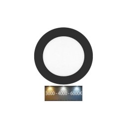 Corp de iluminat LED încastrat Ecolite LED-WSL-CCT/6W/CR LADA LED/6W/230V IP44 negru