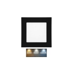 Corp de iluminat LED încastrat Ecolite LED-WSQ-CCT/6W/CR RAFA LED/6W/230V IP44 negru