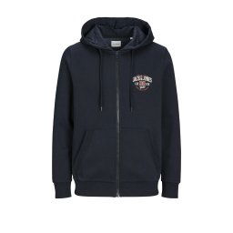 JACK & JONES Jachetă Jjlogo Sweat Zip Hood 2 Col 12257489 19-4013 TCX dark navy