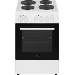 Aragaz electric Tesla CS5400SW, 8,3 kW, 48 litri, Clasa A, 4 arzatoare, 40-240°C, Alb