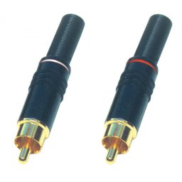 Mufă RCA, metalică, aurită