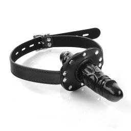 SuperLove Silent Penetration Dildo & Gag Black