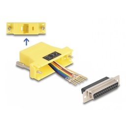 Adaptor Assembly Kit D-Sub 25 pini la RJ45 M-M Galben, Delock 67119