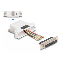 Adaptor Assembly Kit D-Sub 25 pini la RJ45 M-M Alb, Delock 67117
