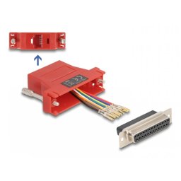 Adaptor Assembly Kit D-Sub 25 pini la RJ45 M-M Rosu, Delock 67118