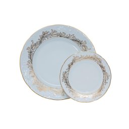 TULIP decor AUR - Serviciu de tort portelan Bohemia (6 persoane - 7 piese)