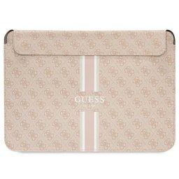 Husă Guess 4G Printed Stripes pentru laptop de 16" - roz