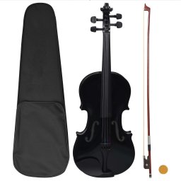 Set complet vioara cu arcus si suport barbie, negru 4/4 GartenMobel Dekor
