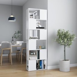Biblioteca/Separator camera, alb, 60x24x186 cm GartenMobel Dekor