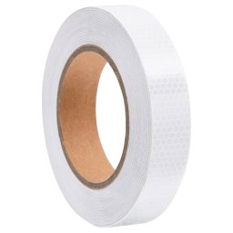 Banda reflectorizanta, alb, 2,5 cm x 20 m, PVC GartenMobel Dekor
