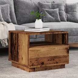 Masuta de cafea cu lumini LED, lemn vechi, 50x49x40 cm GartenMobel Dekor