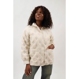 GEACA MATLASATA SUBTIRE ASIMETRICA CU BUZUNARE GINEEA Ivory S-M