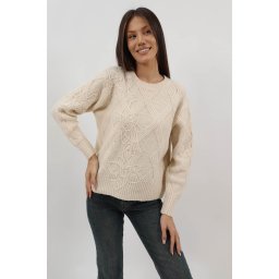 PULOVER TRICOTAT ELOISA TALIE UNICA Ivory