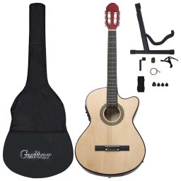 Set chitara acustica occidentala 12 piese 6 corzi cu egalizator GartenMobel Dekor