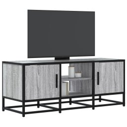 Dulap TV, gri sonoma, 100x35x41 cm, lemn prelucrat si metal GartenMobel Dekor