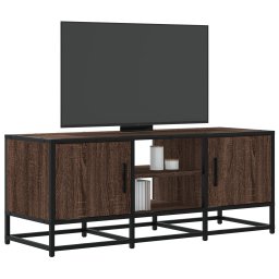 Dulap TV, stejar maro, 100x35x41 cm, lemn prelucrat si metal GartenMobel Dekor