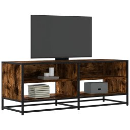 Dulap TV stejar fumuriu, 120,5x40x46 cm lemn prelucrat si metal GartenMobel Dekor